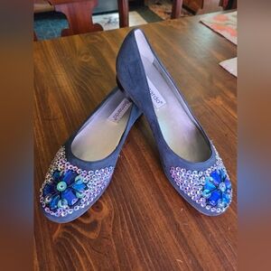 Bernardo Women's Blue Embellished Flats